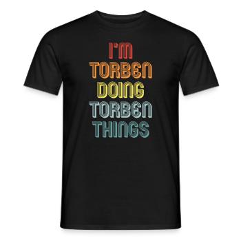 TORBEN - T-shirt homme - noir - Devant - AI Model Male 178 light (178cm)