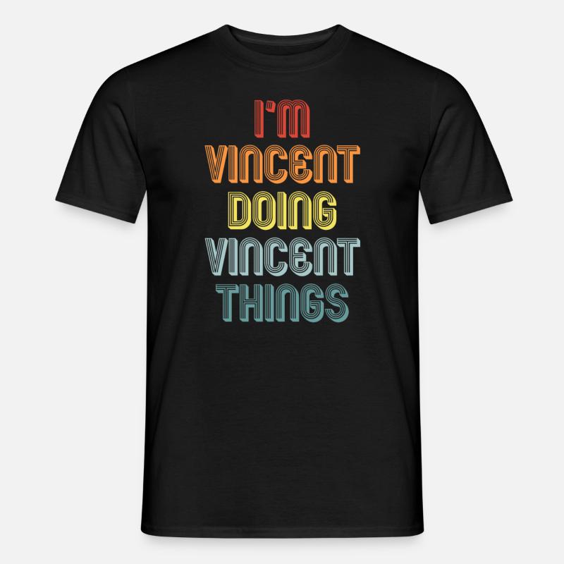 VINCENT - Männer T-Shirt - Schwarz