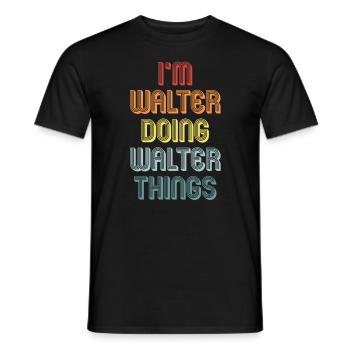 WALTER - Männer T-Shirt - Schwarz - Vorne - AI Model Male 178 light (178cm)