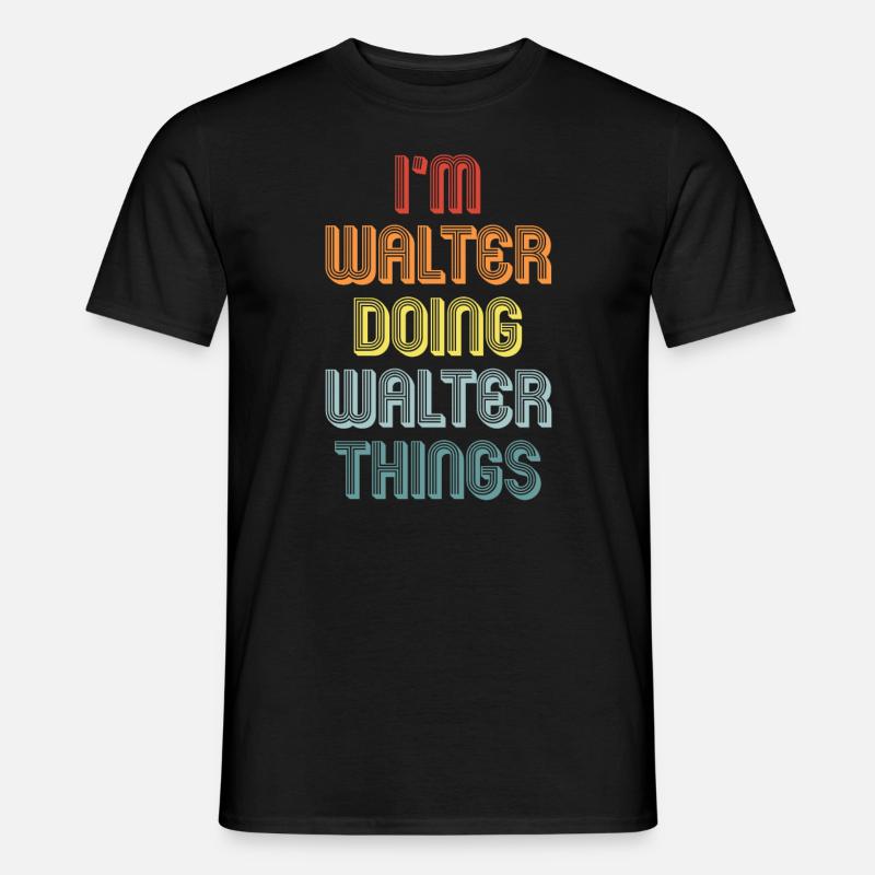 WALTER - Männer T-Shirt - Schwarz