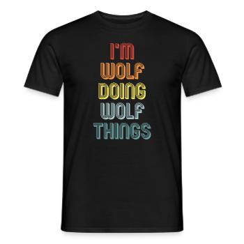 WOLF - Männer T-Shirt - Schwarz - Vorne - AI Model Male 178 light (178cm)