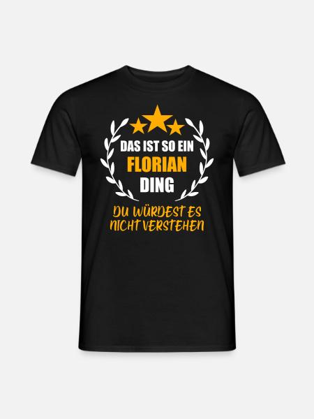 FLORIAN - Männer T-Shirt - Schwarz