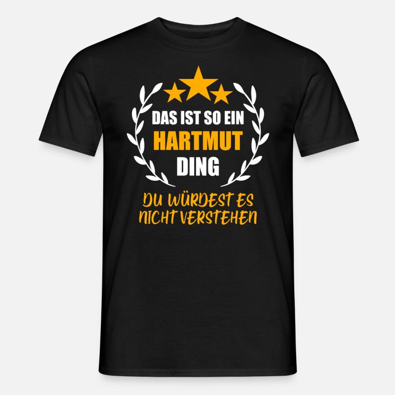 HARTMUT - Männer T-Shirt - Schwarz