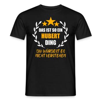 HUBERT - Männer T-Shirt - Schwarz - Vorne - AI Model Male 178 light (178cm)