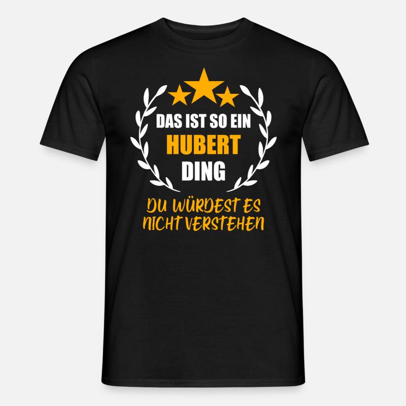 HUBERT - Männer T-Shirt - Schwarz