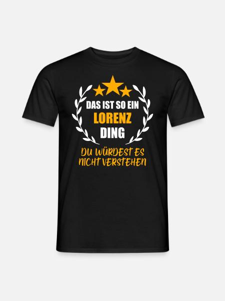 LORENZ - Männer T-Shirt - Schwarz
