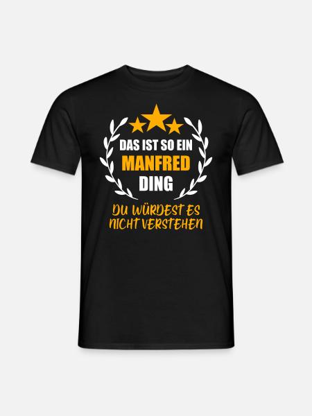 MANFRED - Männer T-Shirt - Schwarz