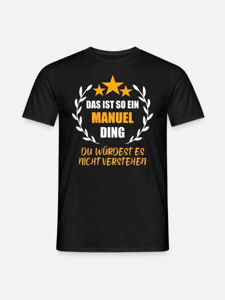 MANUEL - Männer T-Shirt - Schwarz