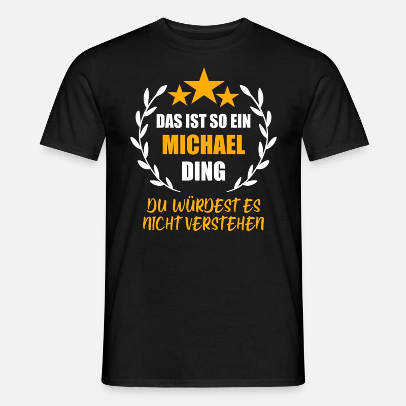 MICHAEL - Männer T-Shirt - Schwarz