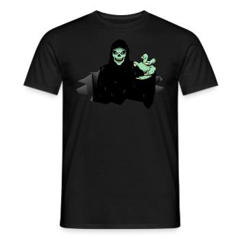 Grave Grab Skelett Skeleton Halloween - Männer T-Shirt - Schwarz - Vorne - AI Model Male 178 light (178cm)