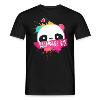 Devise bachelor '23 avec Panda - Diplôme universitaire 2023 - T-shirt homme - noir - Devant - AI Model Male 178 light (178cm)
