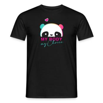 My Body - My Choice - Men's T-Shirt - black - Front - AI Model Male 178 light (178cm)