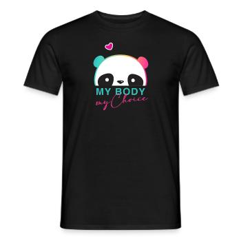 Mon corps - Mon choix - T-shirt homme - noir - Devant - AI Model Male 178 light (178cm)