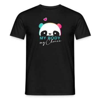 Mon corps - Mon choix - T-shirt homme - noir - Devant - AI Model Male 178 light (178cm)