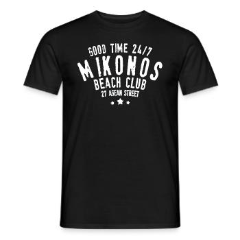 Good time 24 7 Mikonos Greece - Men's T-Shirt - black - Front - AI Model Male 178 light (178cm)