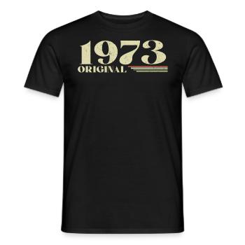 Original 1973 Jahrgang 1973 Geburtstag 1973 Retro - Männer T-Shirt - Schwarz - Vorne - AI Model Male 178 light (178cm)