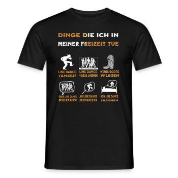 Country Western Tanzen Cowboy Line Dance - Männer T-Shirt - Schwarz - Vorne - AI Model Male 178 light (178cm)