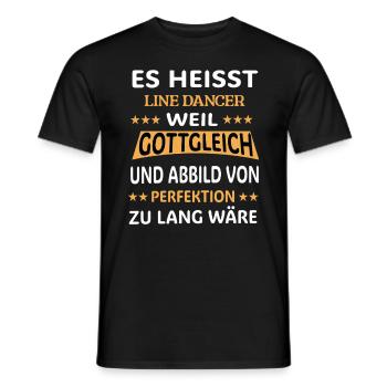 Country Western Tanzen Cowboy Line Dance - Männer T-Shirt - Schwarz - Vorne - AI Model Male 178 light (178cm)