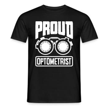 Opticien Optométrie Ophtalmologiste Fier - T-shirt homme - noir - Devant - AI Model Male 178 light (178cm)
