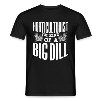 Horticulture Horticulturist Gardening Big Dill Pun - Men's T-Shirt - black - Front - AI Model Male 178 light (178cm)