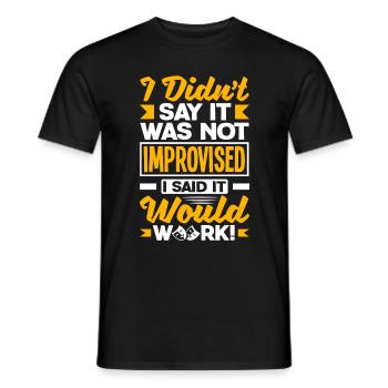 Théâtre Théspian Théspaïsme théâtralisme Drôle - T-shirt homme - noir - Devant - AI Model Male 178 light (178cm)