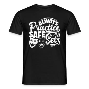 Théâtre Théspien Théspaïsme théâtralisme Pratique - T-shirt homme - noir - Devant - AI Model Male 178 light (178cm)