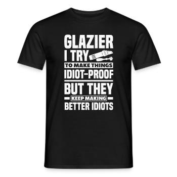 Window Fitter Glazier Funny Quote - Männer T-Shirt - Schwarz - Vorne - AI Model Male 178 light (178cm)