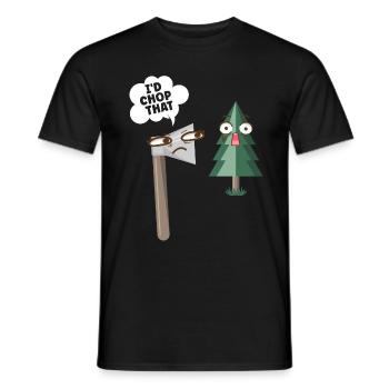 Axe Hatchet Throwing Hatchet Ax Thrower Id Chop - Men's T-Shirt - black - Front - AI Model Male 178 light (178cm)