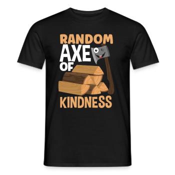 Axe Hatchet Throwing Hatchet Ax Thrower Funny Pun - Men's T-Shirt - black - Front - AI Model Male 178 light (178cm)