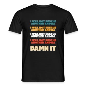 Animal Control Officer Funny Pun - Men's T-Shirt - black - Front - AI Model Male 178 light (178cm)