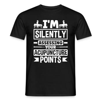 Acupuncture Acupuncturist Acupuncture Points Funny - Men's T-Shirt - black - Front - AI Model Male 178 light (178cm)