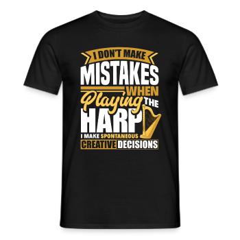 Harp Player Harpist I Dont Make Mistakes When - Männer T-Shirt - Schwarz - Vorne - AI Model Male 178 light (178cm)