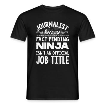 Journalist Journalism Newsperson - Men's T-Shirt - black - Front - AI Model Male 178 light (178cm)
