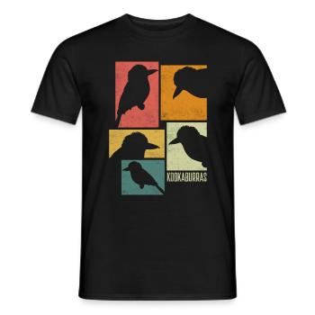 Kookaburra Birder Ornithologie Oiseaux - T-shirt homme - noir - Devant - AI Model Male 178 light (178cm)