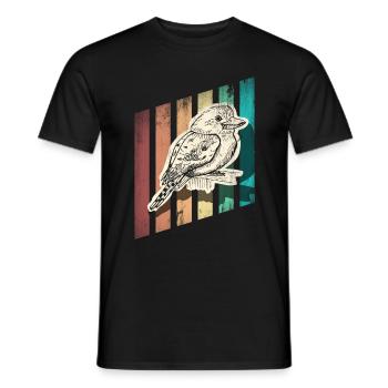Birdwatcher Ornithology Birder Kookaburra - Men's T-Shirt - black - Front - AI Model Male 178 light (178cm)