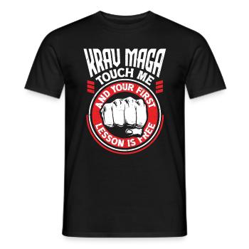 Martial Arts Self Defense Krav Maga Quote - Männer T-Shirt - Schwarz - Vorne - AI Model Male 178 light (178cm)