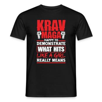 Martial Arts Self Defense Krav Maga Female - Männer T-Shirt - Schwarz - Vorne - AI Model Male 178 light (178cm)