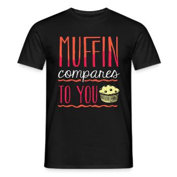 Chef pâtissier Boulanger Muffin se compare à vous - T-shirt homme - noir - Devant - AI Model Male 178 light (178cm)