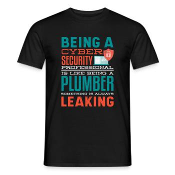 Cyber Security Professional Expert Ethical Hacker - Männer T-Shirt - Schwarz - Vorne - AI Model Male 178 light (178cm)