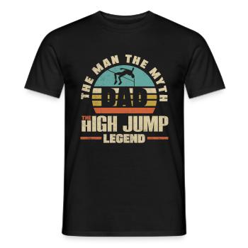 High Jump Jumping Jumper Track and Field Father - Männer T-Shirt - Schwarz - Vorne - AI Model Male 178 light (178cm)