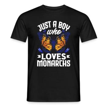 Entomologie Asclépiade Papillon Juste Un Garçon Qui - T-shirt homme - noir - Devant - AI Model Male 178 light (178cm)