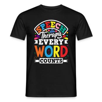 Speech Language Pathologist Speech Therapist - Männer T-Shirt - Schwarz - Vorne - AI Model Male 178 light (178cm)