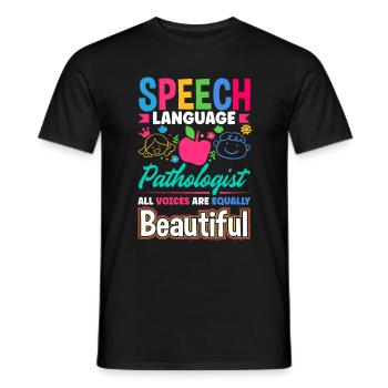 Speech Language Pathologist Pathology Speech - Männer T-Shirt - Schwarz - Vorne - AI Model Male 178 light (178cm)
