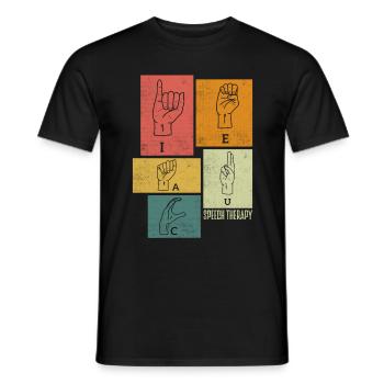 Speech Language Pathologist Speech Therapy ASL - Männer T-Shirt - Schwarz - Vorne - AI Model Male 178 light (178cm)