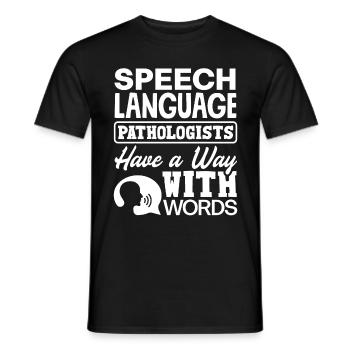 Speech Language Pathologist Speech Therapist Way - Männer T-Shirt - Schwarz - Vorne - AI Model Male 178 light (178cm)