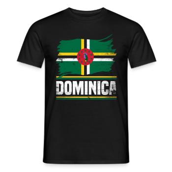 Dominica Dominican Dominica Flag - Männer T-Shirt - Schwarz - Vorne - AI Model Male 178 light (178cm)