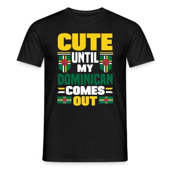 Dominica Dominica Flag Cute Until My Comes - Men's T-Shirt - black - Front - AI Model Male 178 light (178cm)