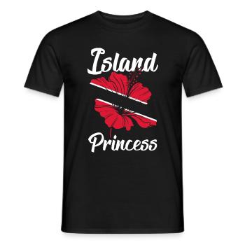 Trinité-et-Tobago Drapeau île de Trinité-et-Tobago - T-shirt homme - noir - Devant - AI Model Male 178 light (178cm)