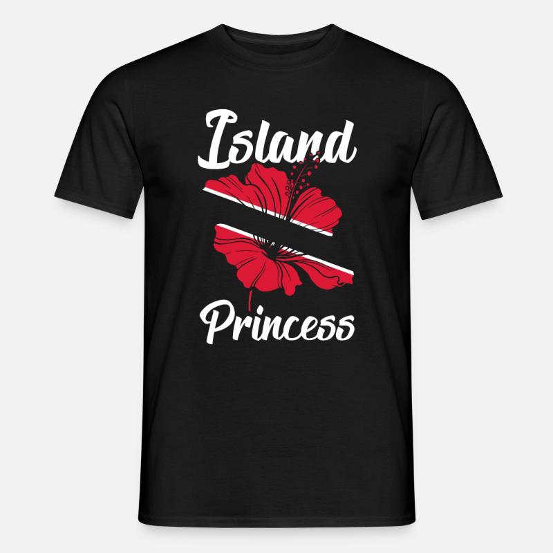 Trinité-et-Tobago Drapeau île de Trinité-et-Tobago - T-shirt homme - noir