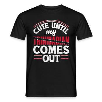 Trinidad and Tobago Flag Cute Until My - Männer T-Shirt - Schwarz - Vorne - AI Model Male 178 light (178cm)